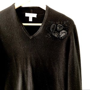 V-Neck Embellished Sweater